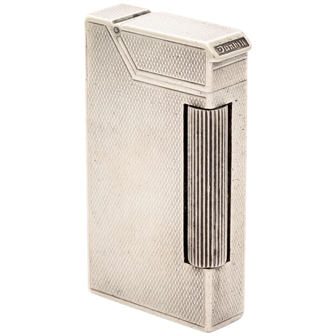 Boxed Sterling Silver Dunhill Broadboy Pocket Lighter at 1stDibs