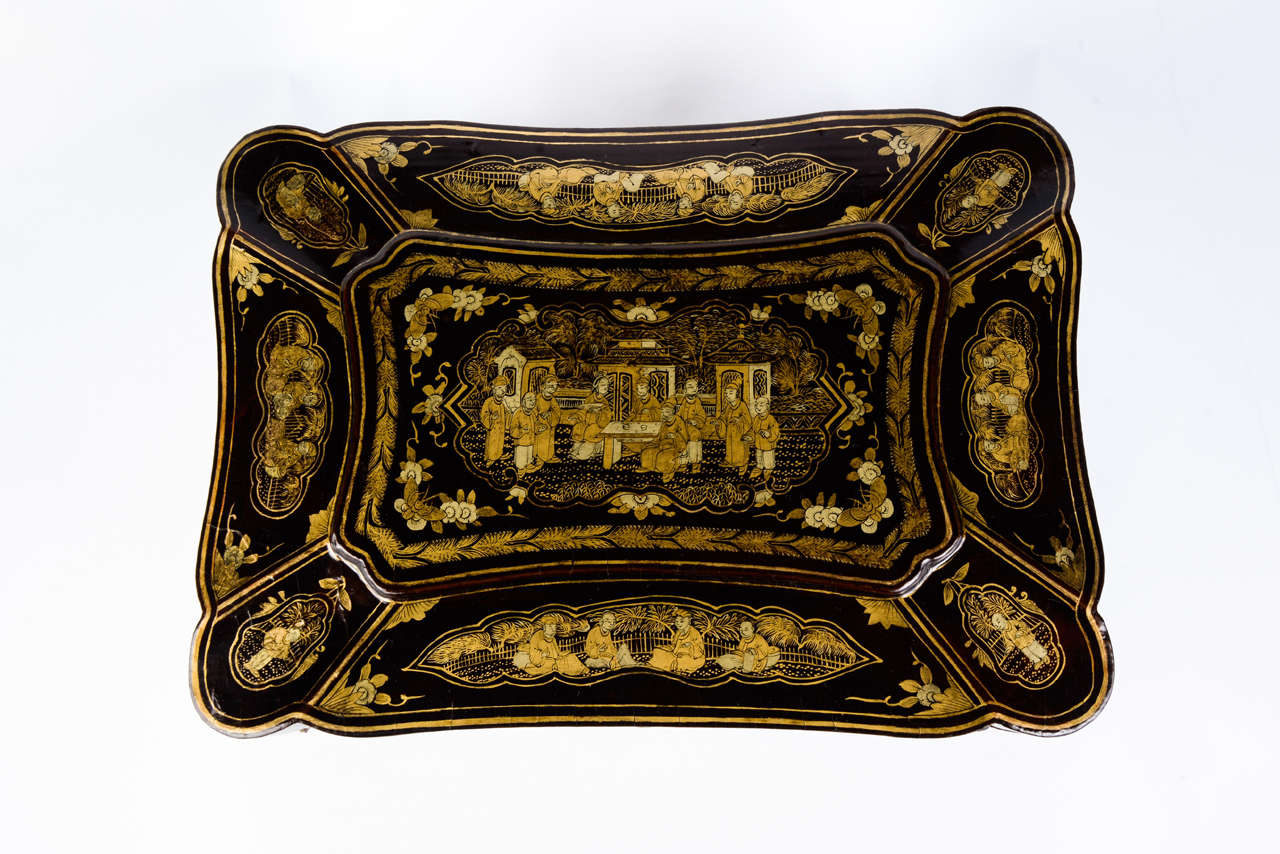 19th Century Chinese Lacquered Export Box For Sale 2