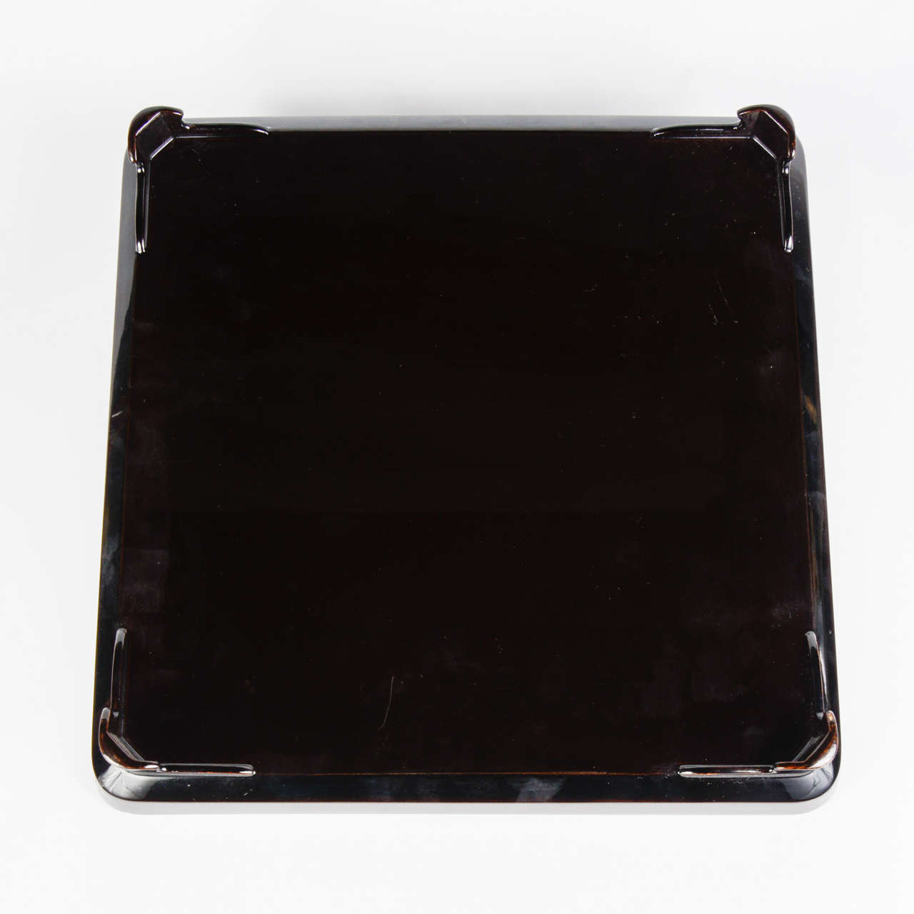 19th Century Black and Polychrome Laquered Tray 2