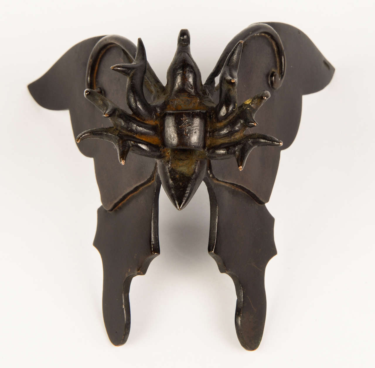 19th Century Japanese Bronze Butterfly 3