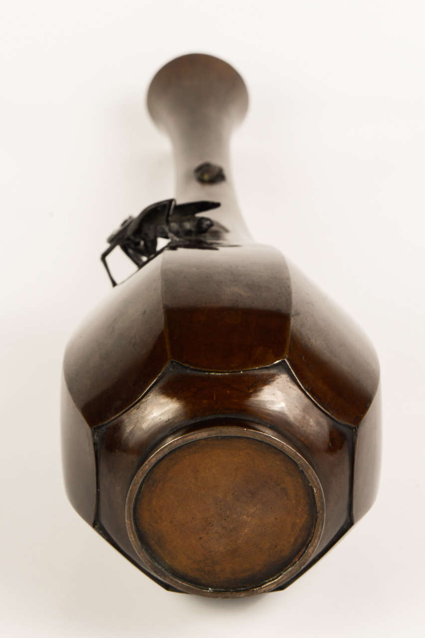 19th Century Japanese Bronze Vase 4