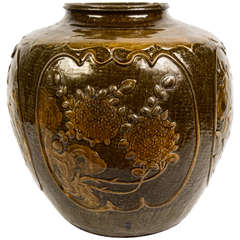 Antique Chinese Ceramic Martaban Jar