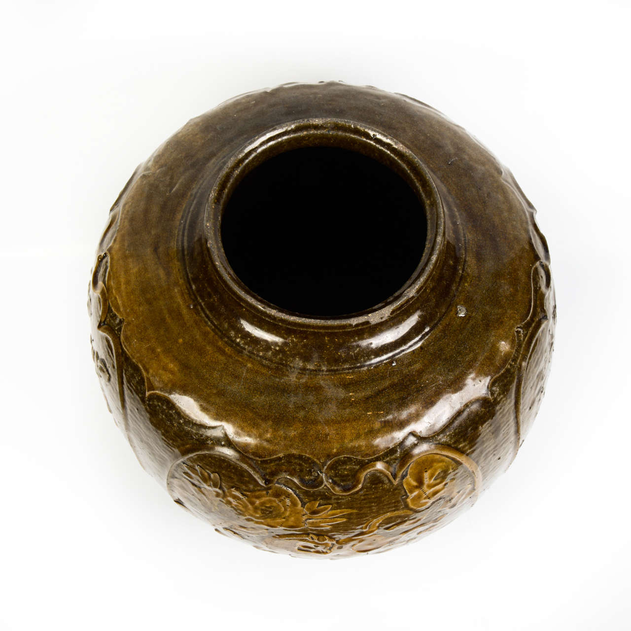 19th Century Chinese Ceramic Martaban Jar For Sale