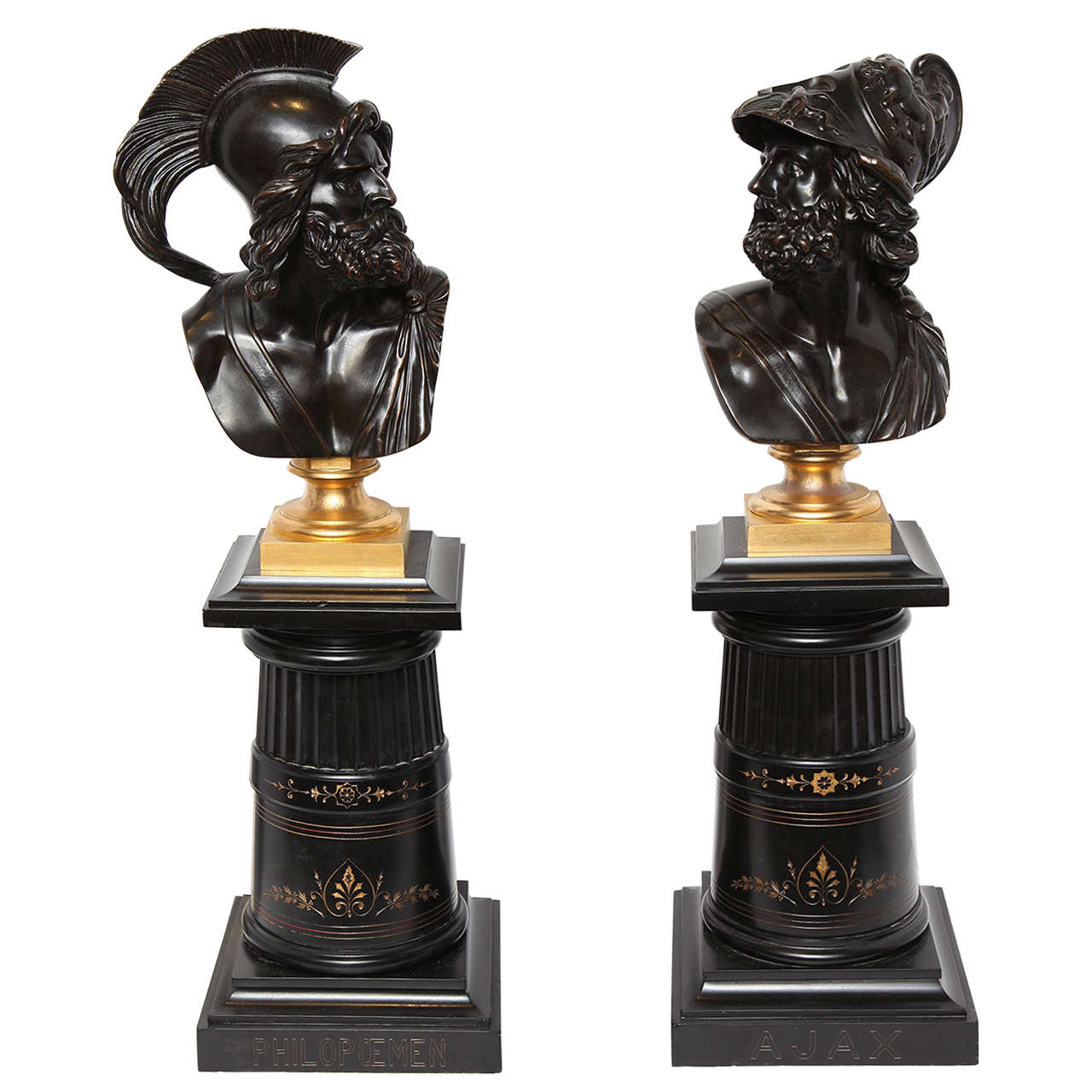 Pair Marble Busts - 40 For Sale on 1stDibs