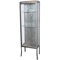 A 1930s French wrought iron and glass display cabinet / vitrine