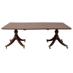19th Century George III Double Pedestal Dining Table - STORE CLOSING MAY 31ST