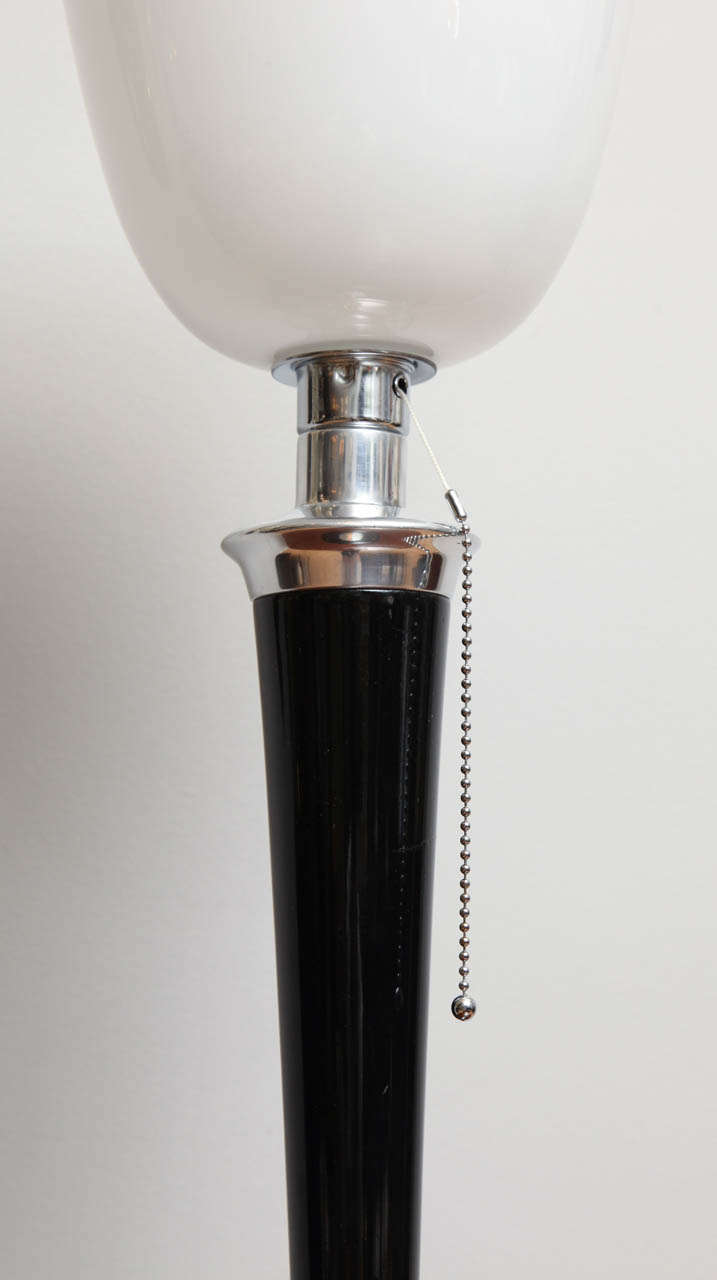 Lacquer Pair of Art Deco Table Lamps