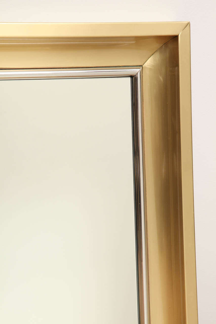Brass Wall Mirror at 1stDibs