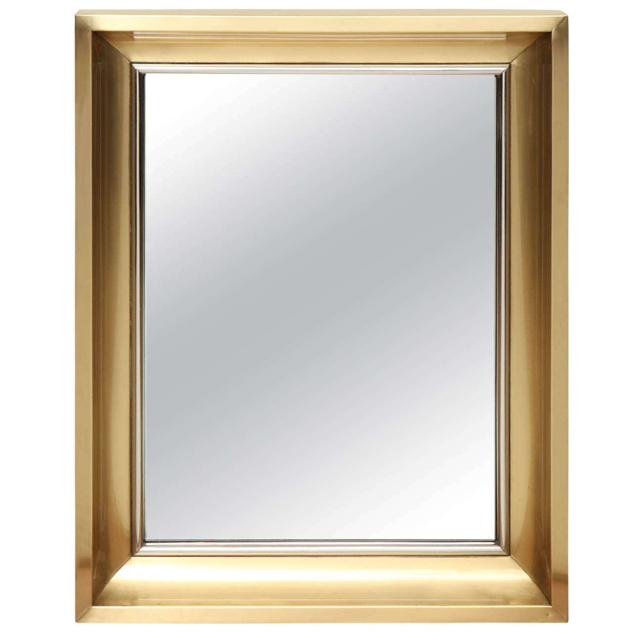 Brass Wall Mirror at 1stdibs