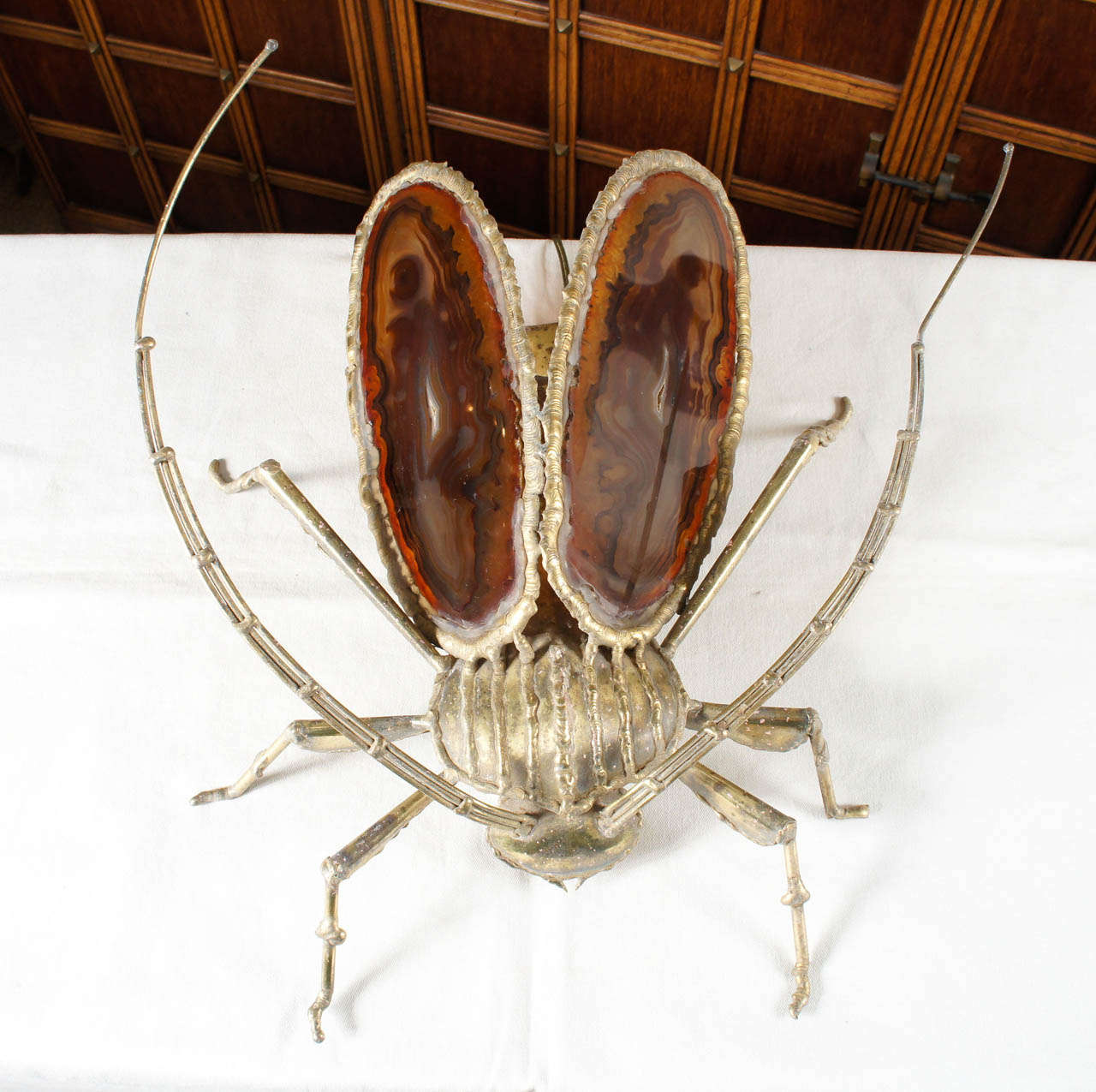 A Rare Jacques Duval-Brasseur Beetle Sconce In Excellent Condition In Hudson, NY