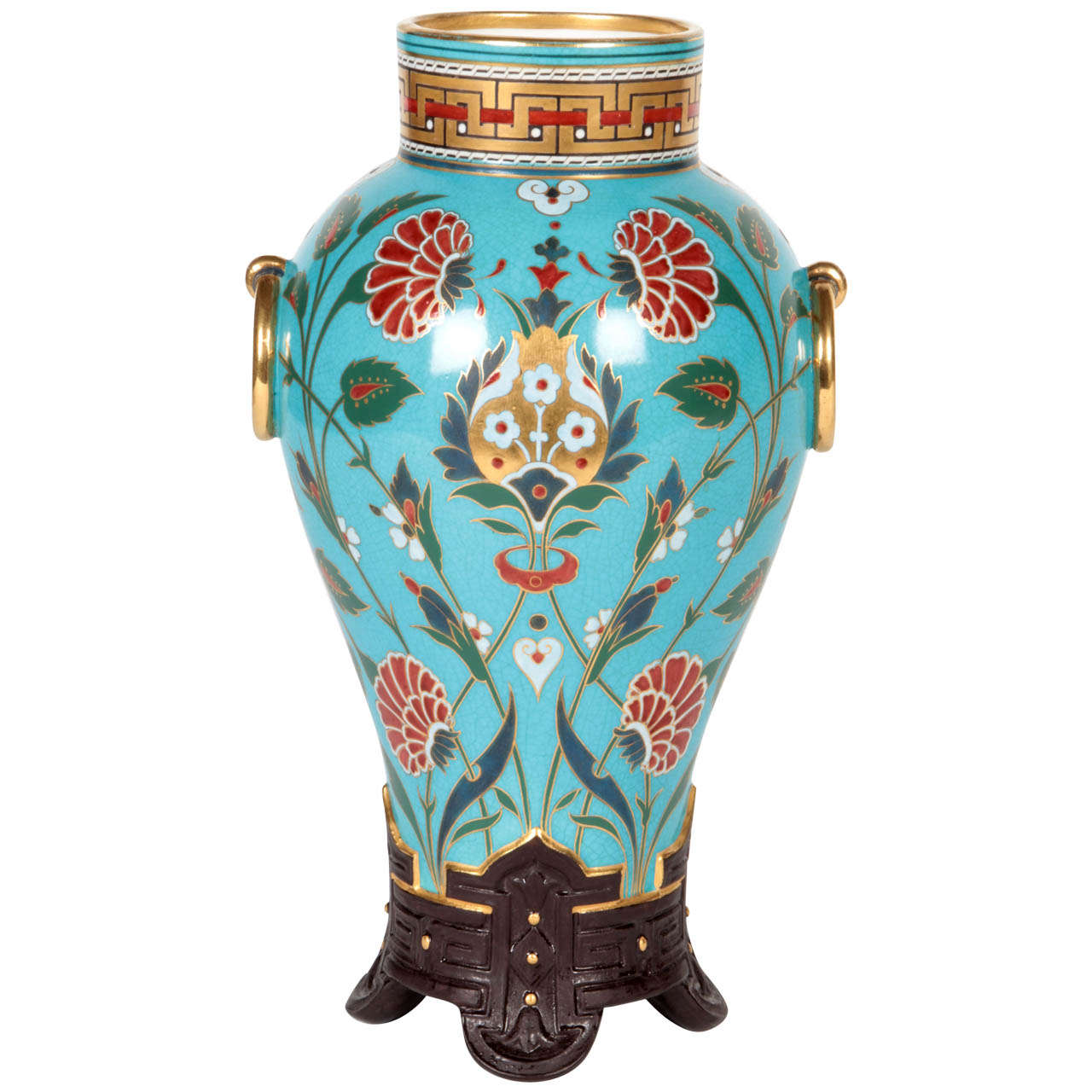Christopher Dresser /Minton Aesthetic Movement “Cloisonné” Vase 1867 For Sale