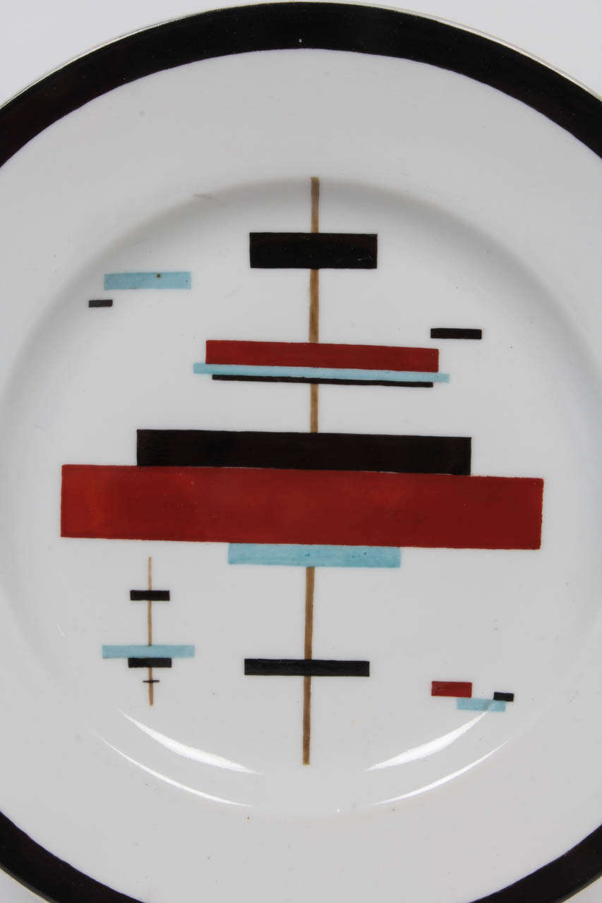 Modern Ilya Chashnik / Lomonosov Porcelain Suprematist Composition plate