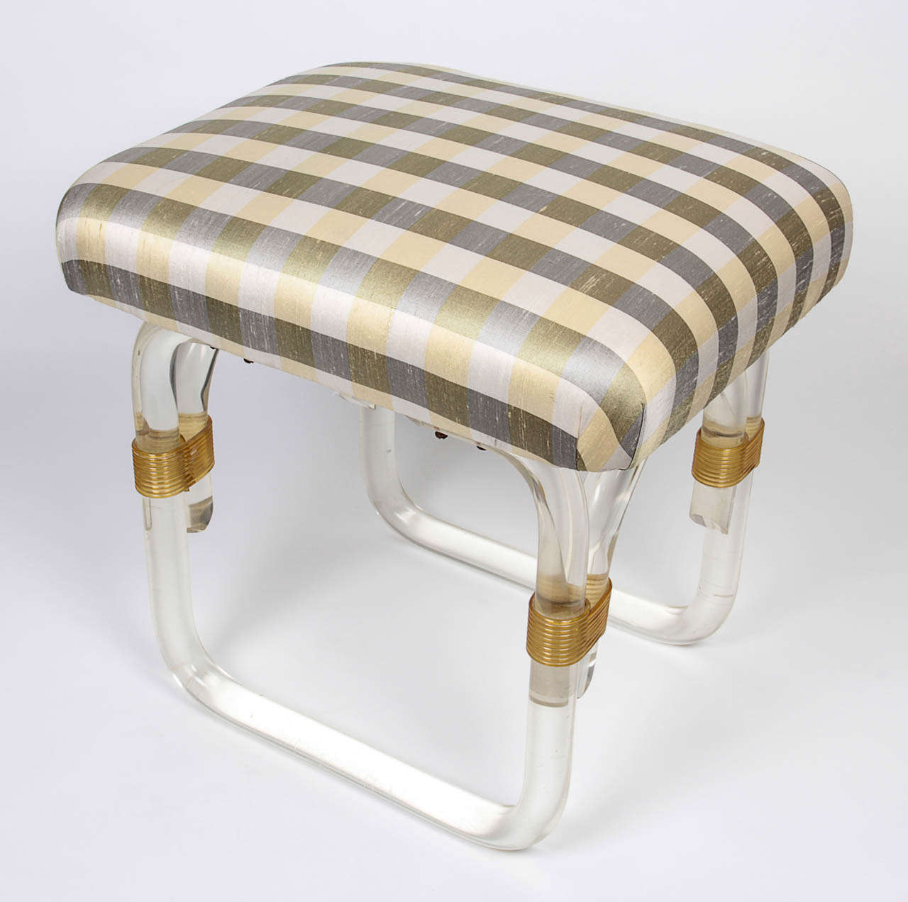 American Grosfeld House New York (attr.) Modern / Art Deco Lucite Stool C. 1940 For Sale