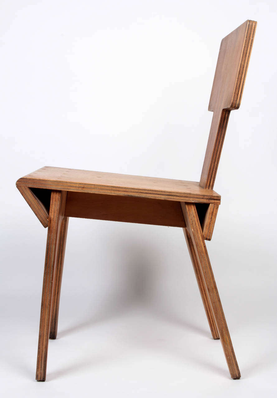 Nathan Lerner New Bauhaus Chicago "Chair in a Box" 1947 For Sale at 1stDibs