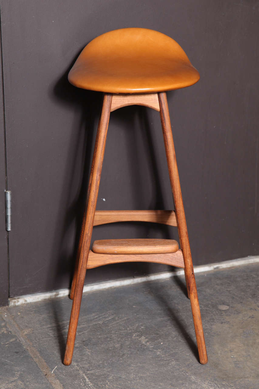 Erik Buch OD61 Bar Stools, set of 3 In Excellent Condition In New York, NY