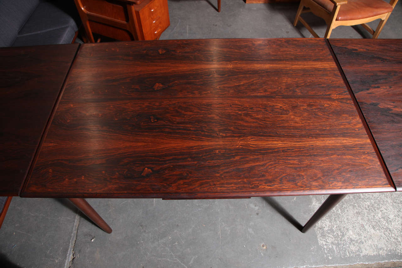 Mid-20th Century Rosewood Expandable Dining Table from Denmark
