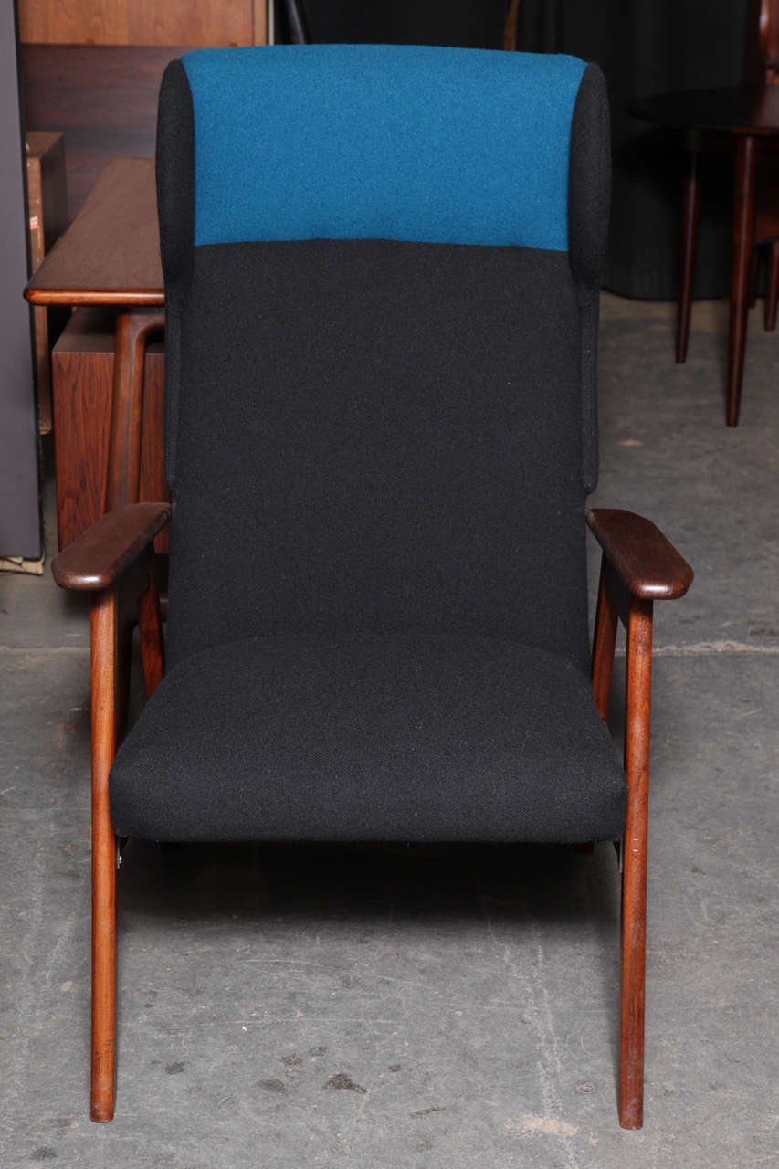 Danish Wingback Armchair, blue 1