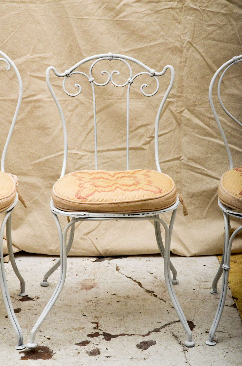 Hand-Crafted Assembled Set of Six French 19th Century Garden Chairs