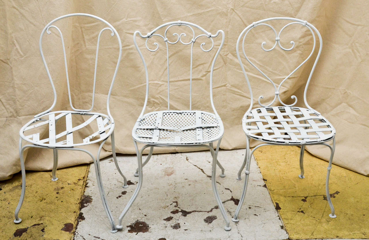 Assembled Set of Six French 19th Century Garden Chairs 4