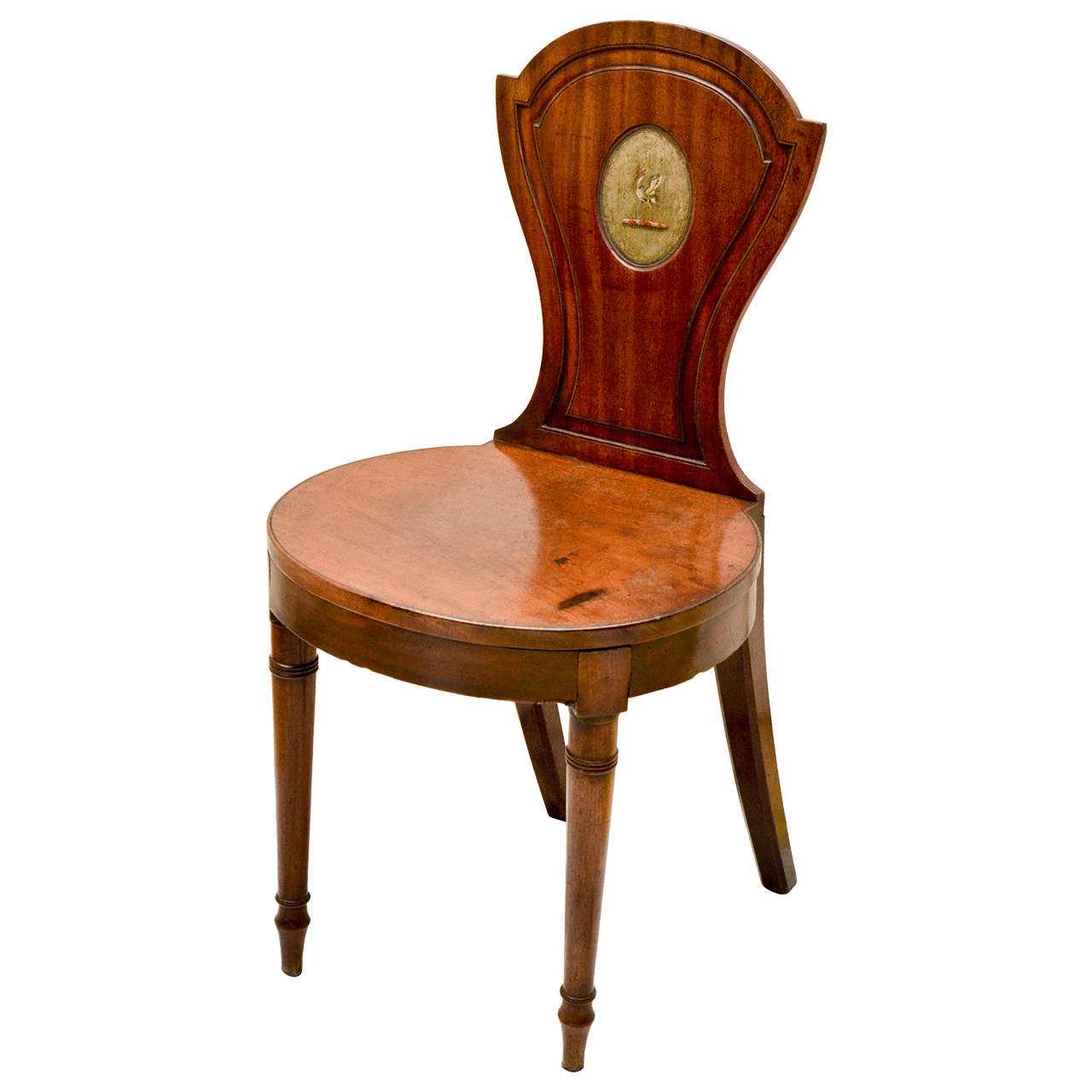 English Mahogany, Late 18th-Early 19th Century, Hall Chair
