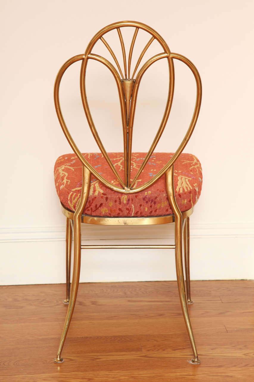 Set of 2 1960s Chiavari Brass Chairs 1