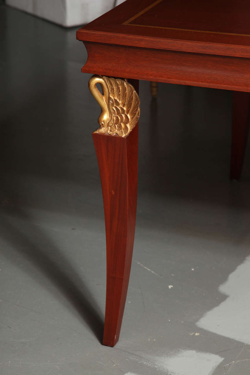 Neoclassical Mahogany and Gilt Extending Dining Table 2