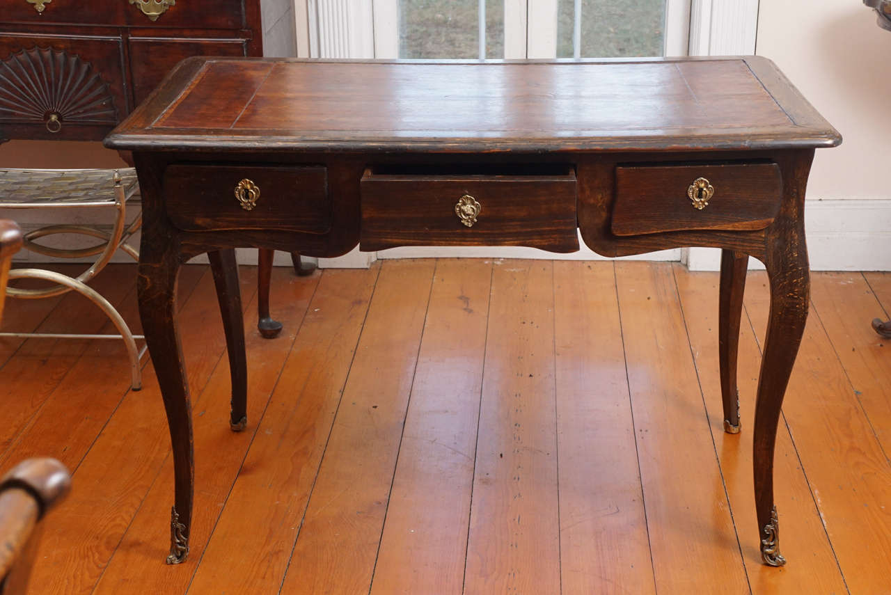 French Louis XV Gilt-Metal Mounted Bureau Plat