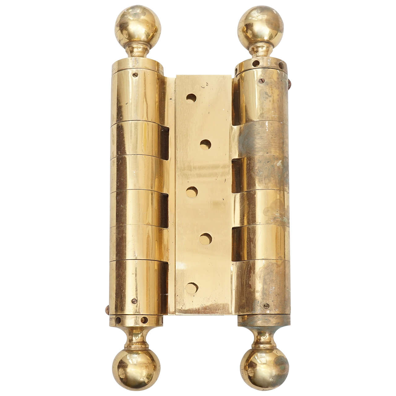 Set of Six Brass Hinges for Wood Works Clock Doors 