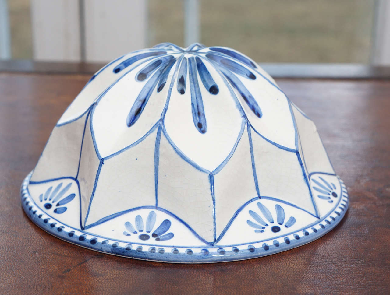 Four Blue and White Faience Cooking Molds In Excellent Condition In Hudson, NY
