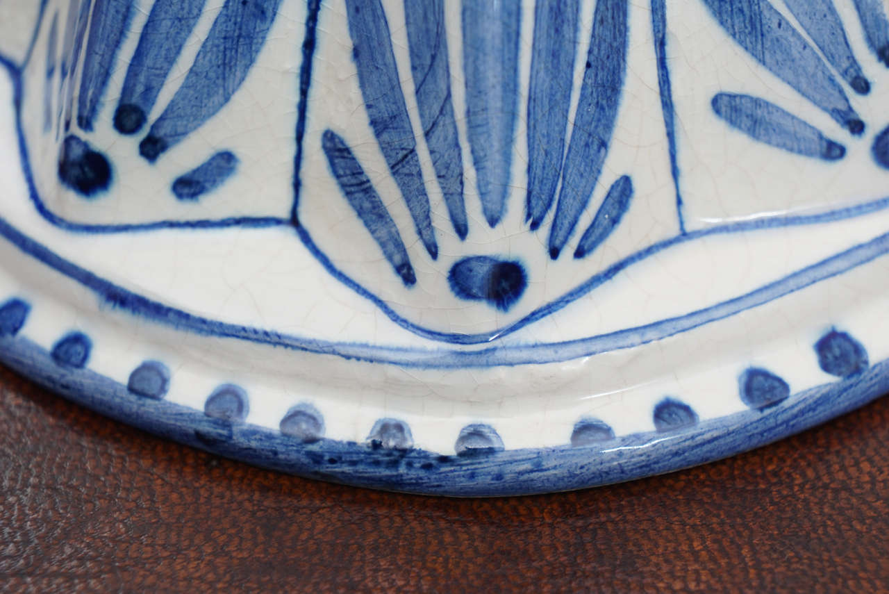 Four Blue and White Faience Cooking Molds 2
