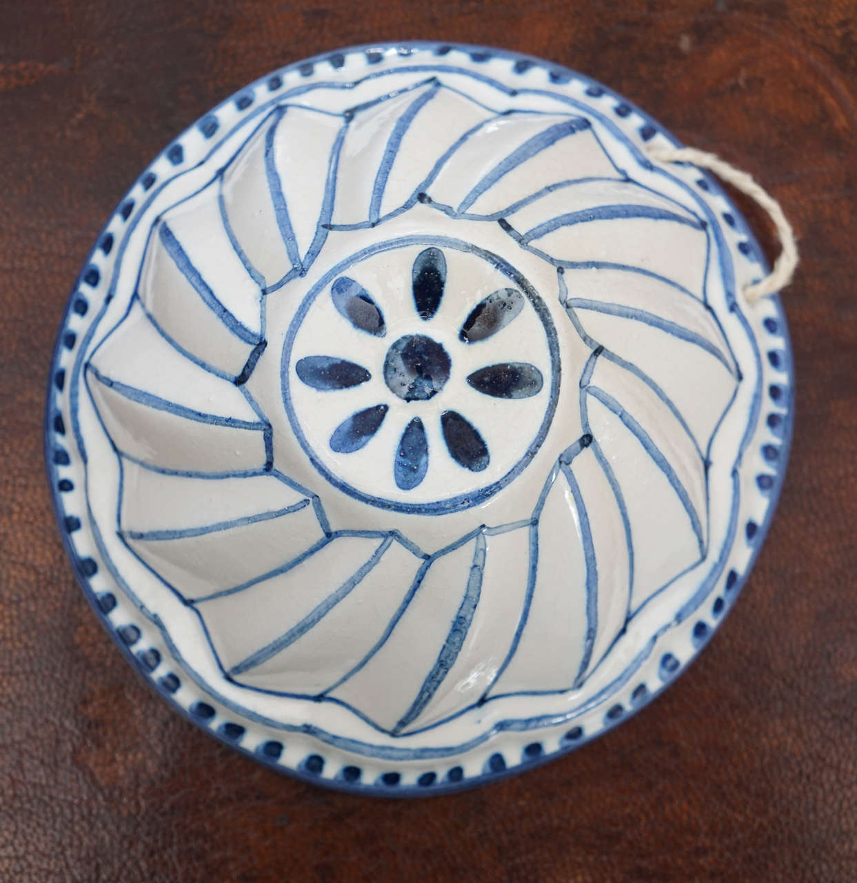 Four Blue and White Faience Cooking Molds 3