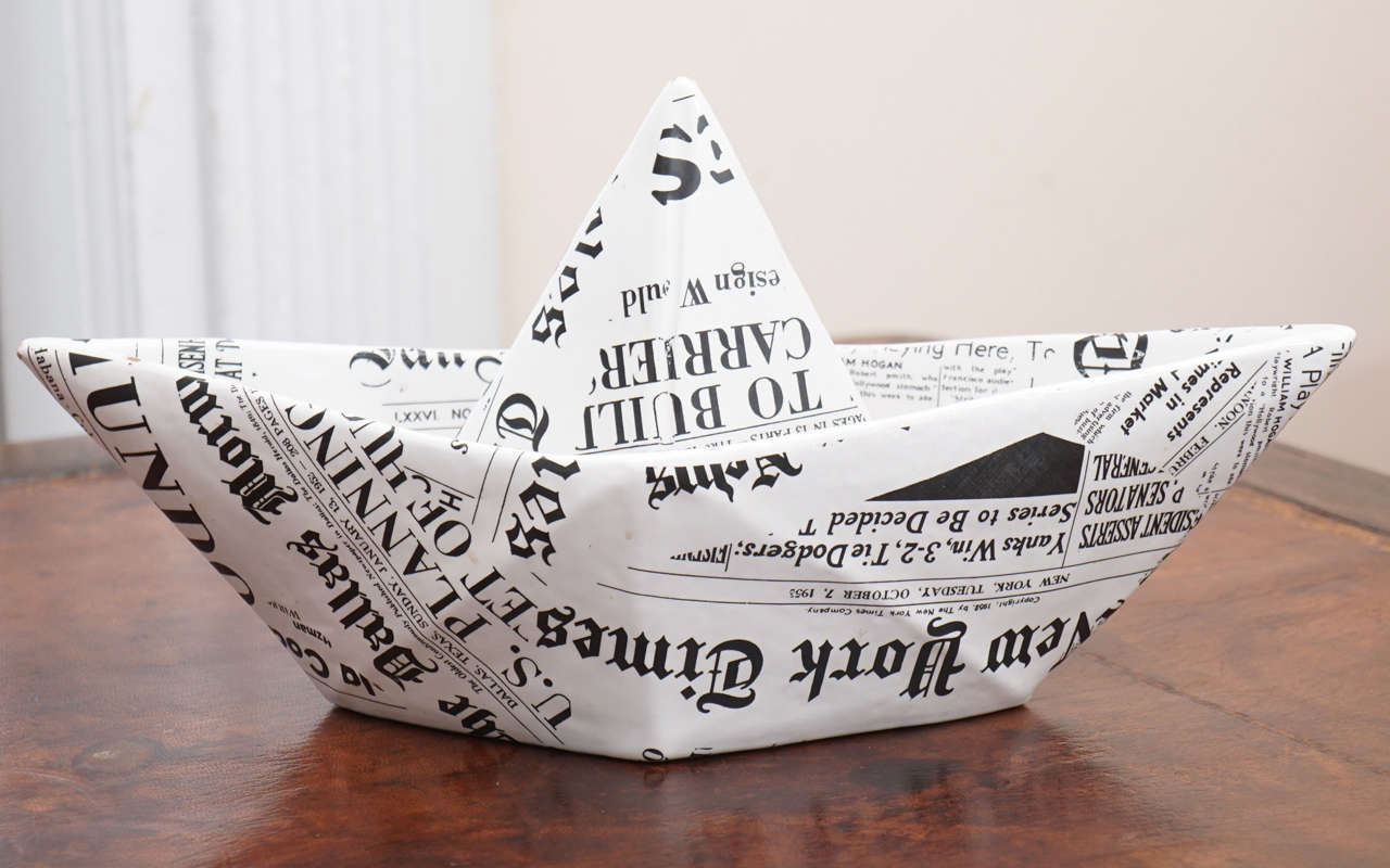 newspaper sailboat
