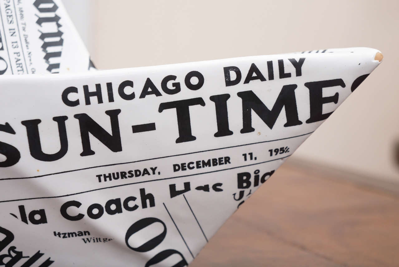 Porcelain Folded Newspaper Sailboat at 1stdibs