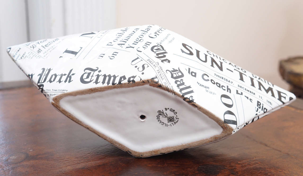 Porcelain Folded Newspaper Sailboat at 1stdibs