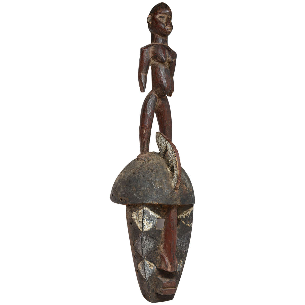 SALE! SALE !SALE! African Sculpture, Burkina Faso, Boy Coming of Age, Wood, PAINT