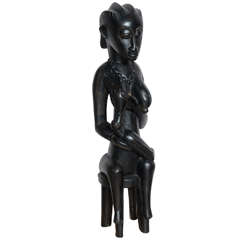 Cameroon, Africa, Mother and Child Sculpture