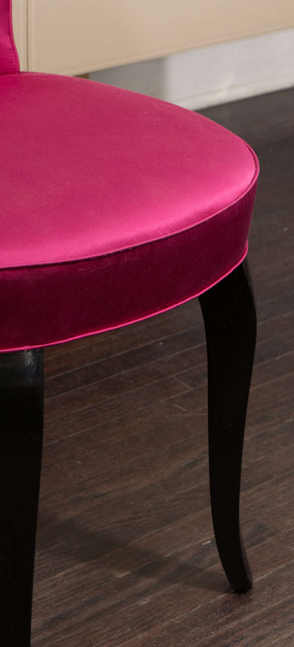 hot pink vanity stool