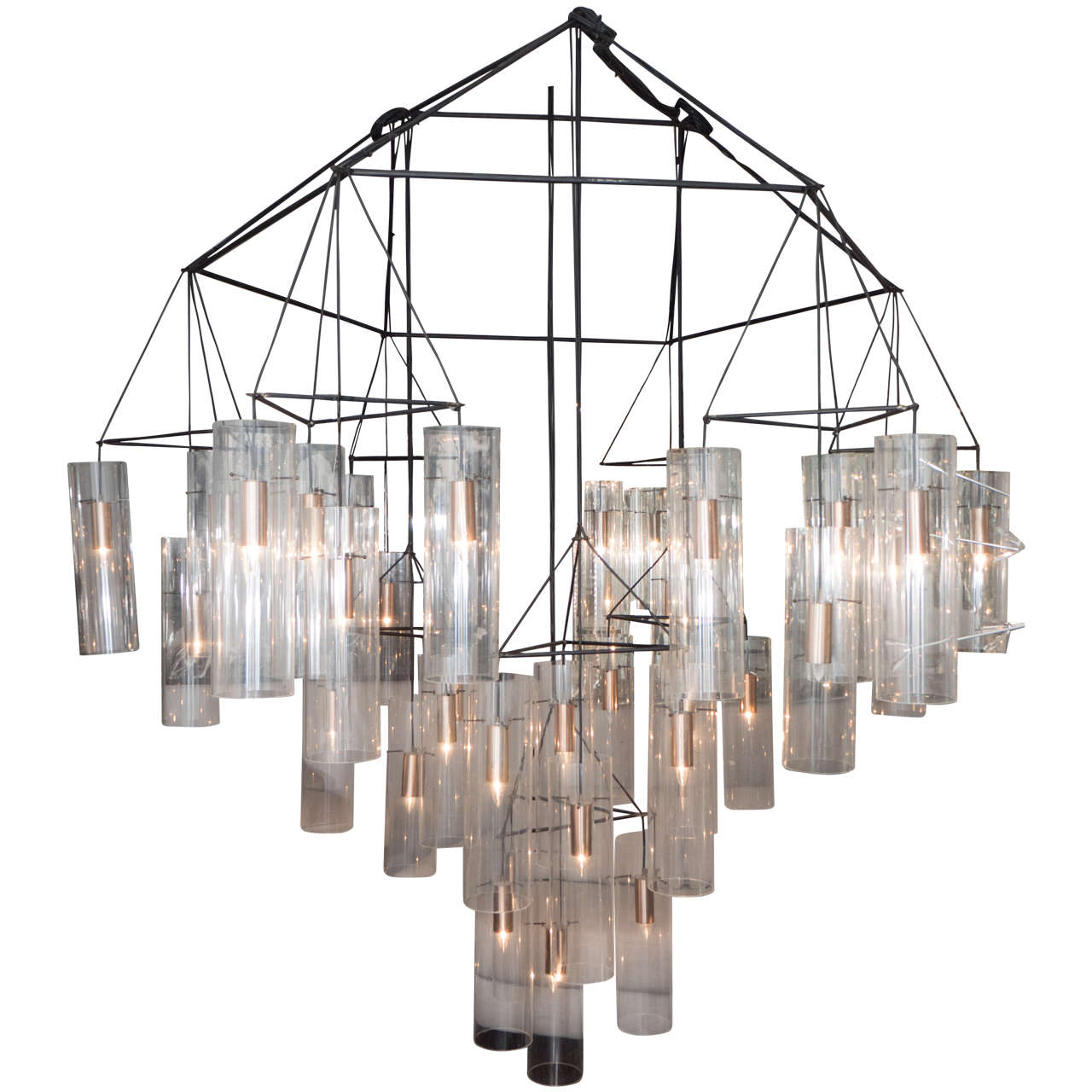 Huge Custom Acrylic Pendant Chandelier in the Manner of Aartreme For Sale
