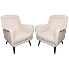 Pair of Italian Mid-Century Armchairs