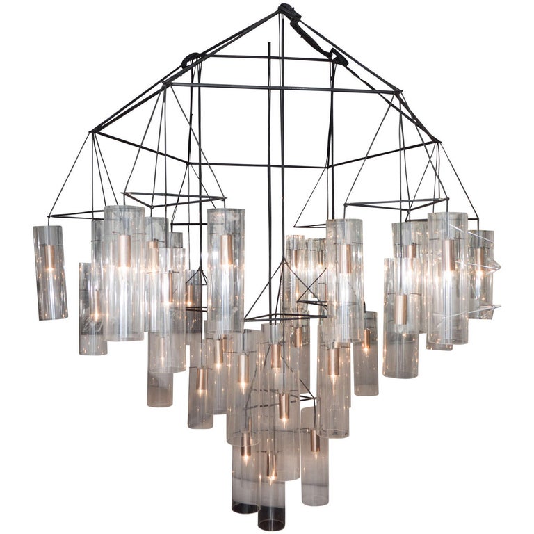 Huge Custom Acrylic Pendant Chandelier in the Manner of Aartreme For ...