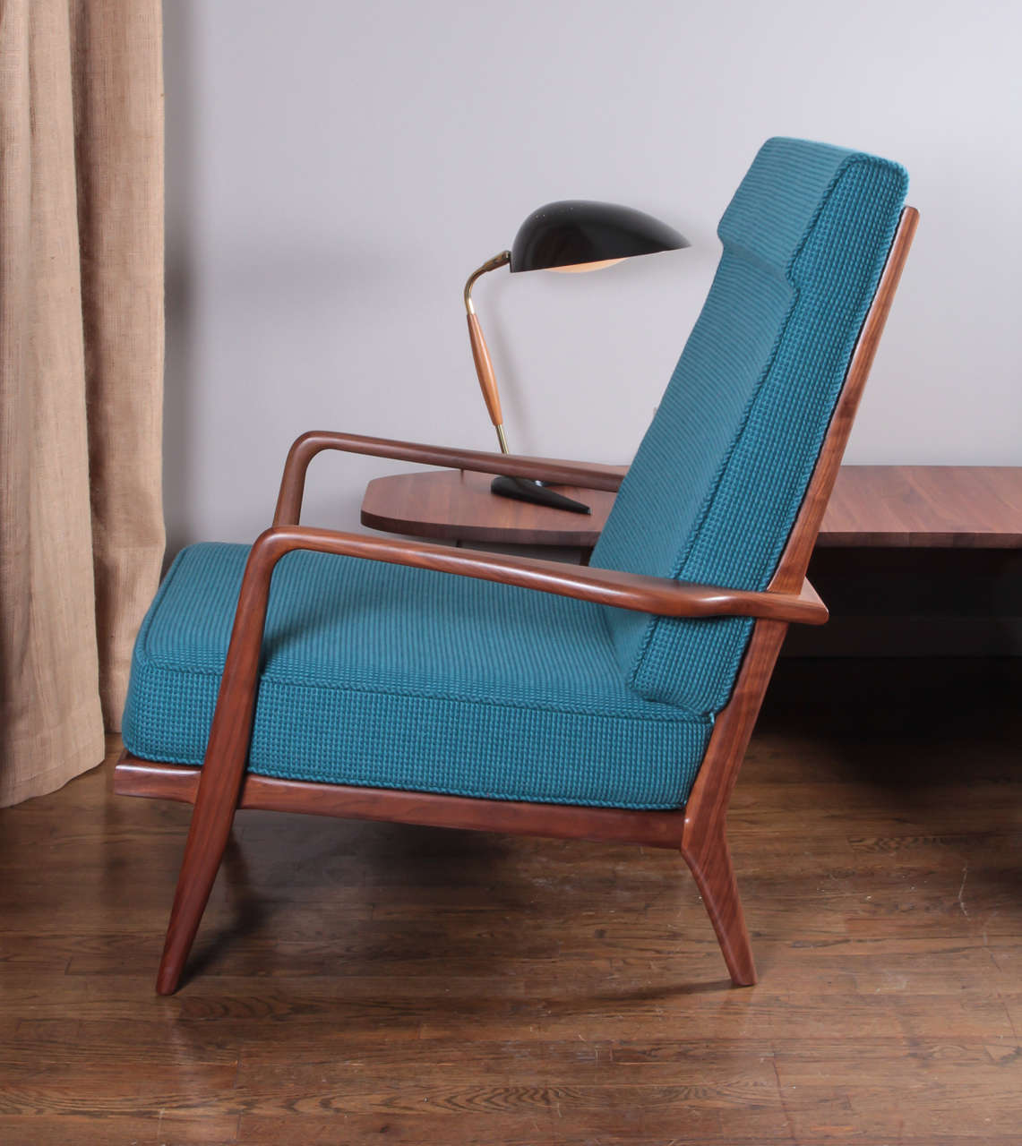 American Vintage Solid Walnut Lounge Chair  by Mel Smilow (no ottoman) For Sale