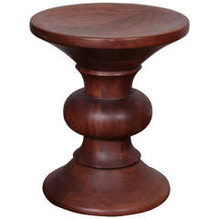 Charles and Ray Eames Time Life Stool in Hand-Turned Walnut