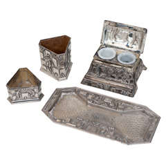 Japanese Art Deco Desk Set. Antique Japanese Art Deco Desk Set.