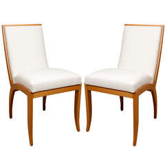 Pair of Modern Oak Dining Chairs