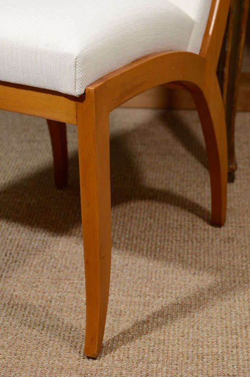 American Pair of Modern Oak Dining Chairs For Sale