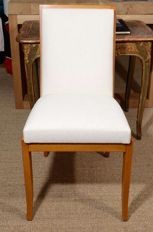 Pair of Modern Oak Dining Chairs In Good Condition For Sale In New York, NY