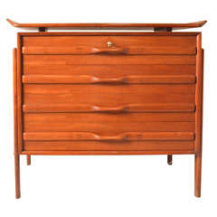 Vintage Pair of  50s Danish Walnut Chest of Drawers