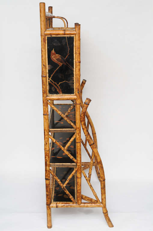 Superb English Bamboo desk with drop front 