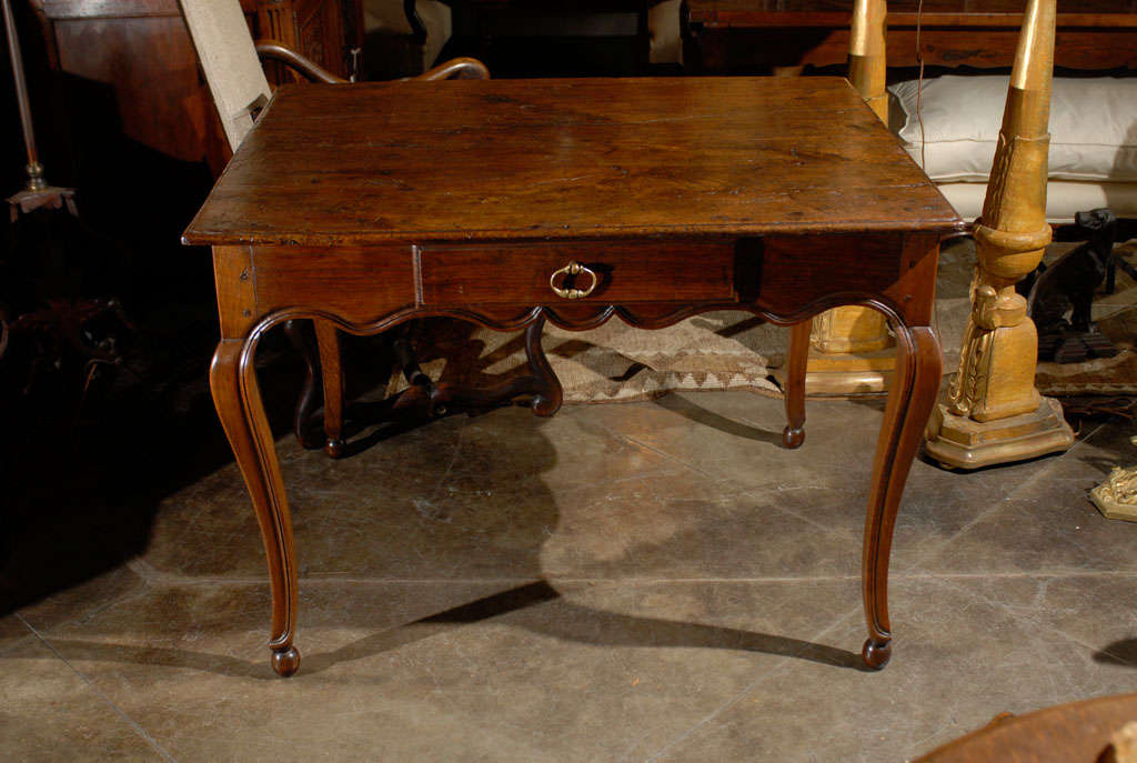 French Table with Scalloped Apron