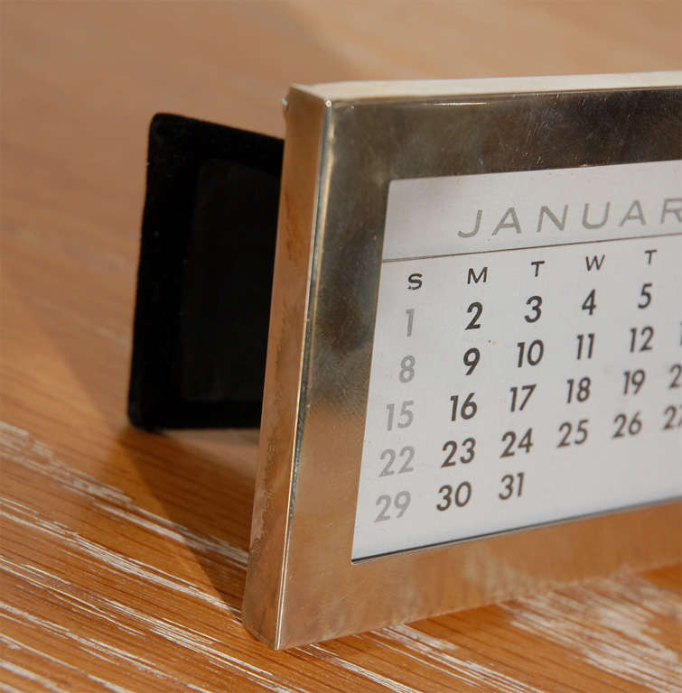 Sterling Silver Tiffany & Co. Desk Calendar In Good Condition In Los Angeles, CA